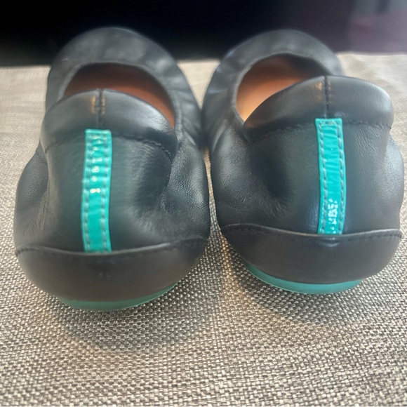 Tieks Women's Black Leather Flats - Picture 2 of 8